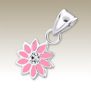 Flower Pink with Crystal Centre
